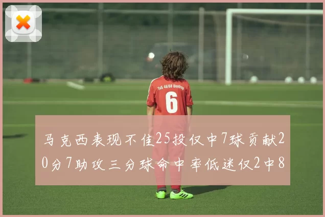 马克西表现不佳25投仅中7球贡献20分7助攻三分球命中率低迷仅2中8